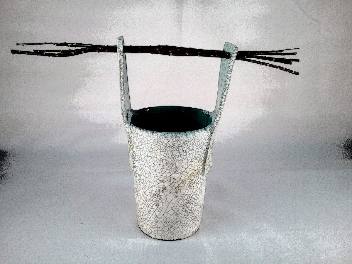 Japanese Water Carrier w/ Mexican Petunia Reeds Handle