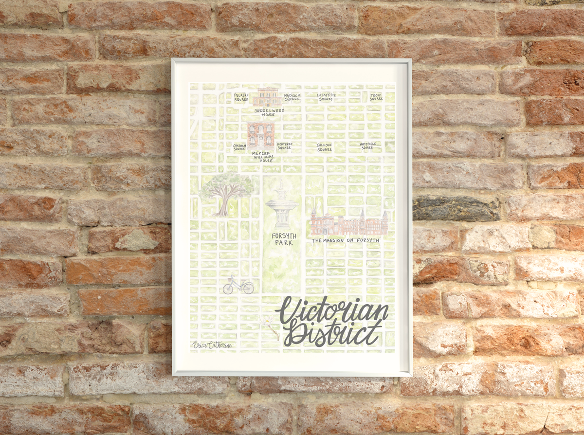 Victorian District Map Print