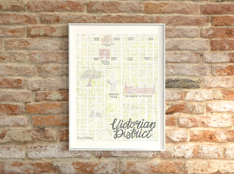Victorian District Map Print