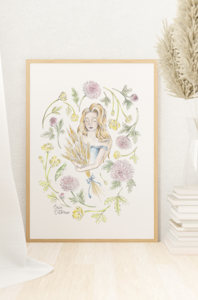 Virgo Zodiac Sign Print by Erica Catherine Gallery 209