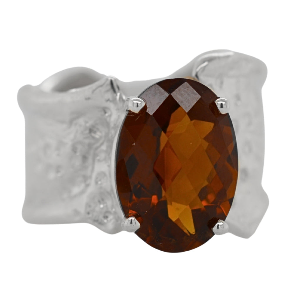 Whiskey Quartz Golden Hour Ring