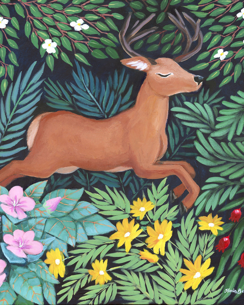 Woodland Buck Print