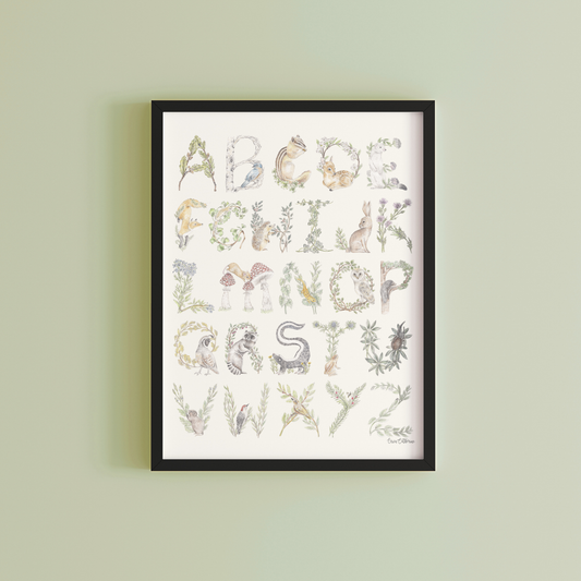 Woodland Alphabet Print