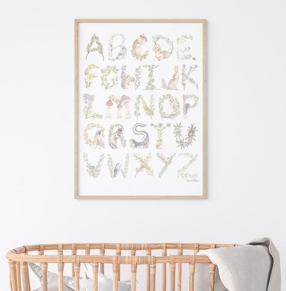 Woodland Alphabet Print