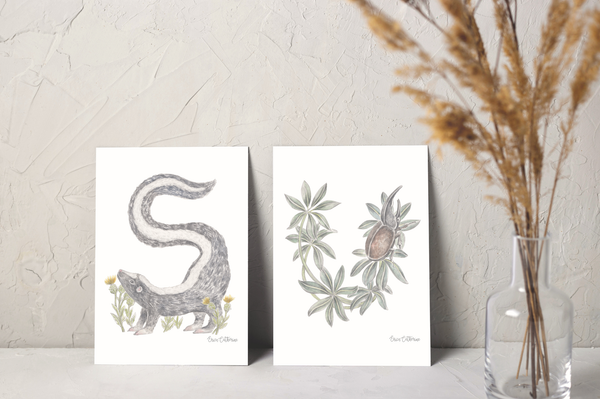 Woodland Initial Fine Art Print 8x10"