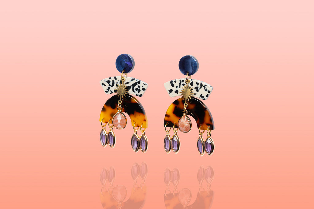 Yara Sunstone Statement Earrings