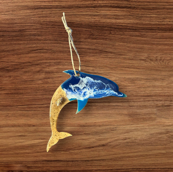 Resin Ocean Themed Ornament - Dolphin