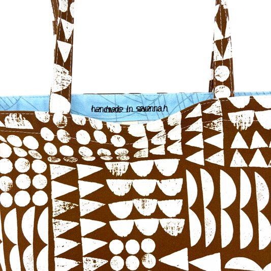 Simple Tote - Brown Imprint