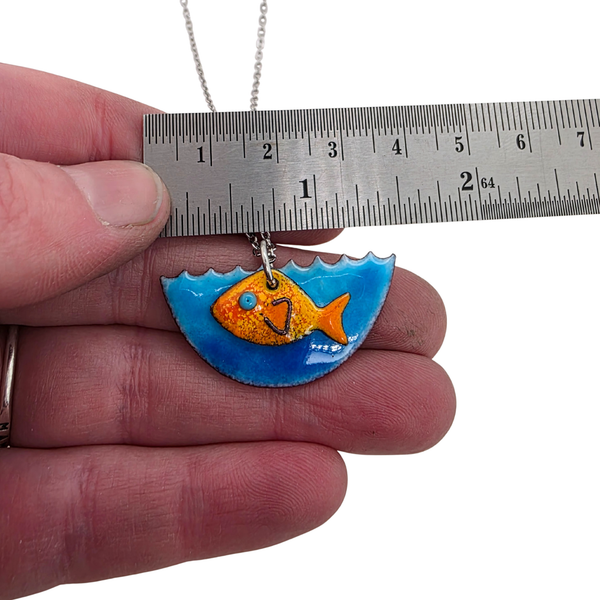 Make Waves Large Pendant Necklace