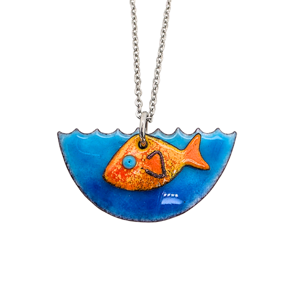 Make Waves Large Pendant Necklace