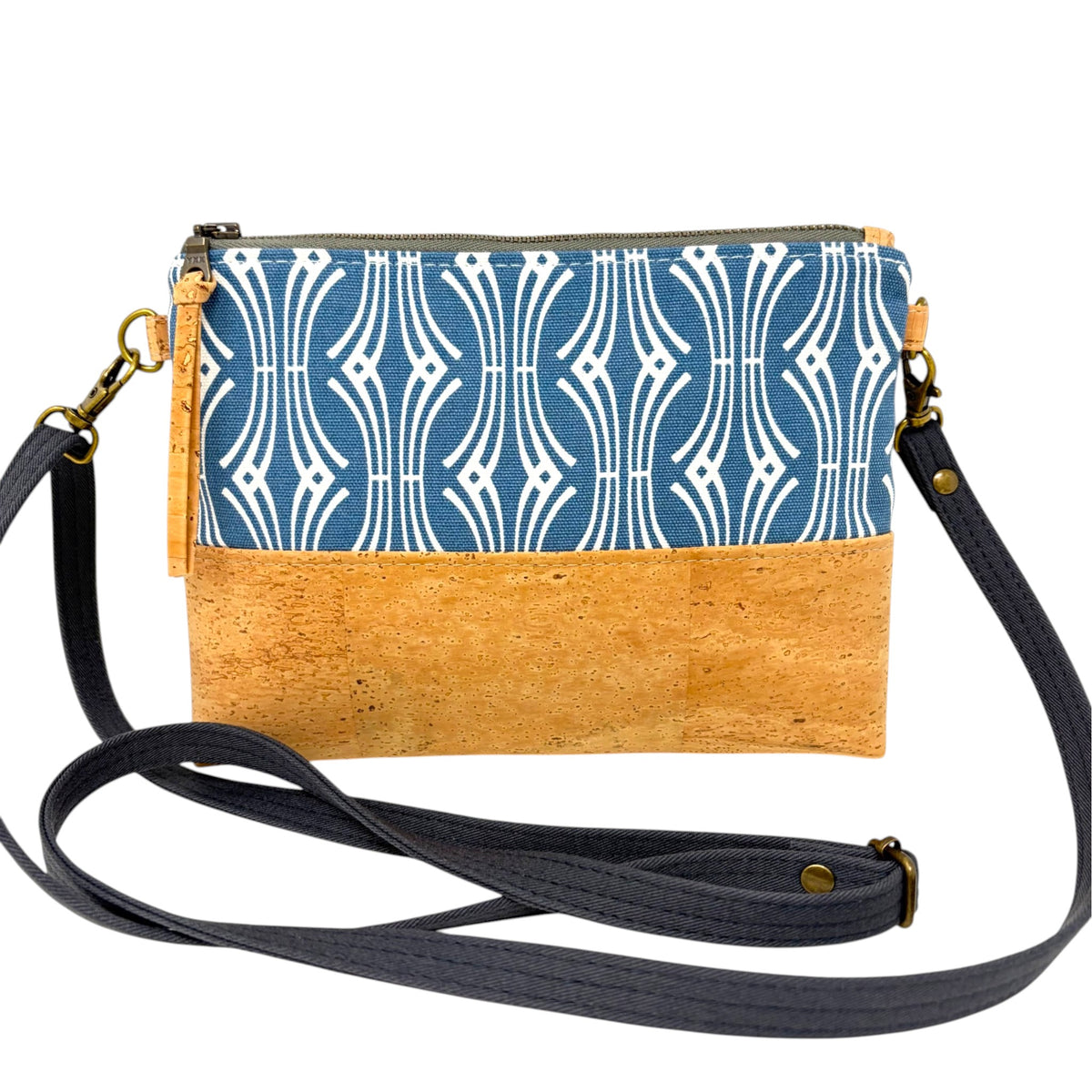 Mini Crossbody, Fabric & Cork