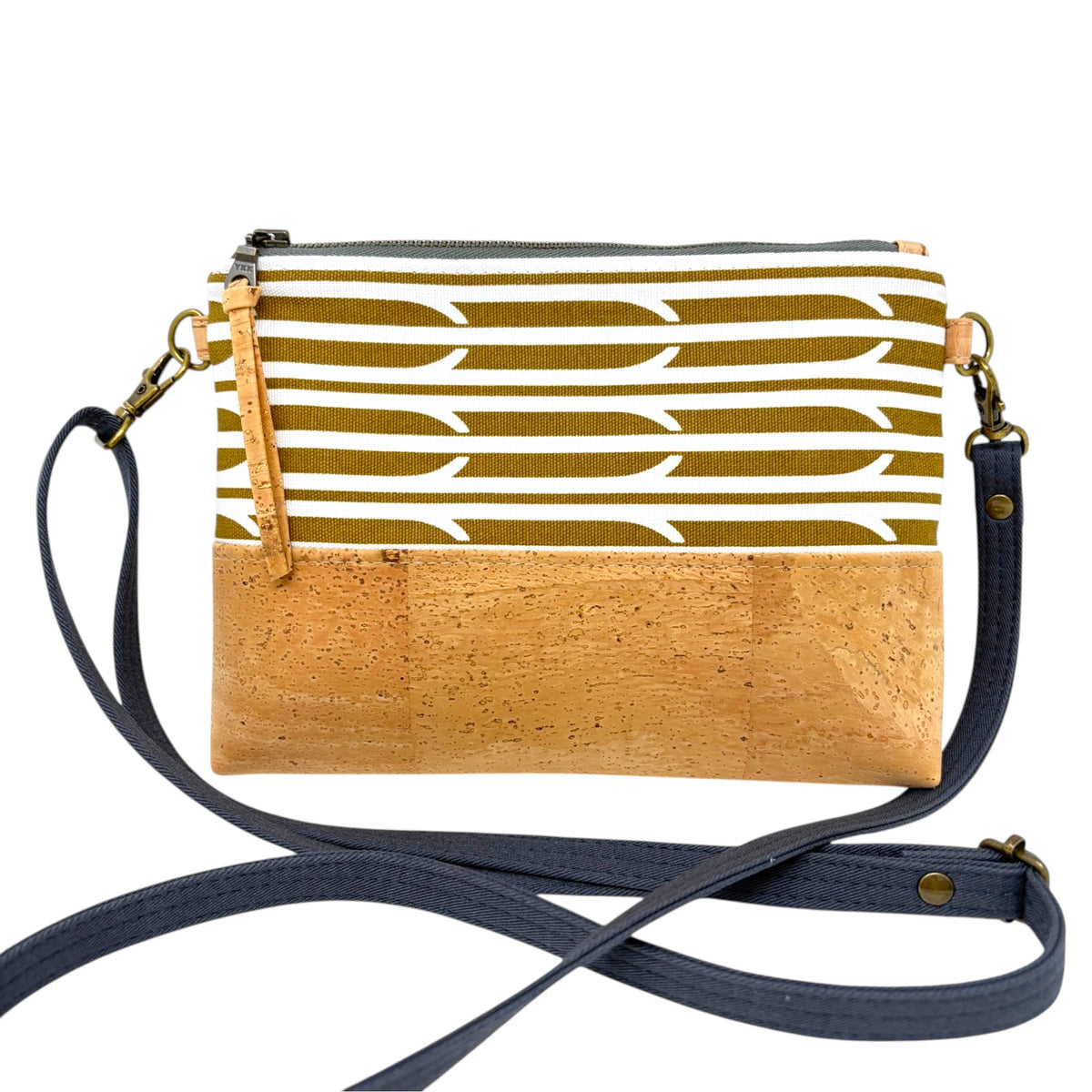Mini Crossbody, Fabric & Cork