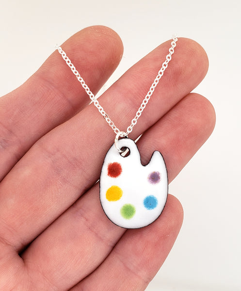 artist palette necklace by Kathryn Riechert