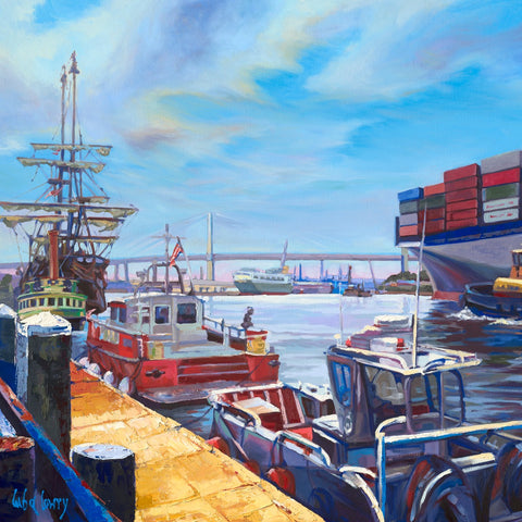 River St Savannah GA shipping port