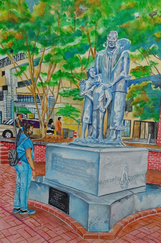 African American Monument on River Street by Napoleon Wilkerson Gallery 209