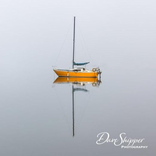 Yellow Boat in Fog by Dave Shipper Gallery 209