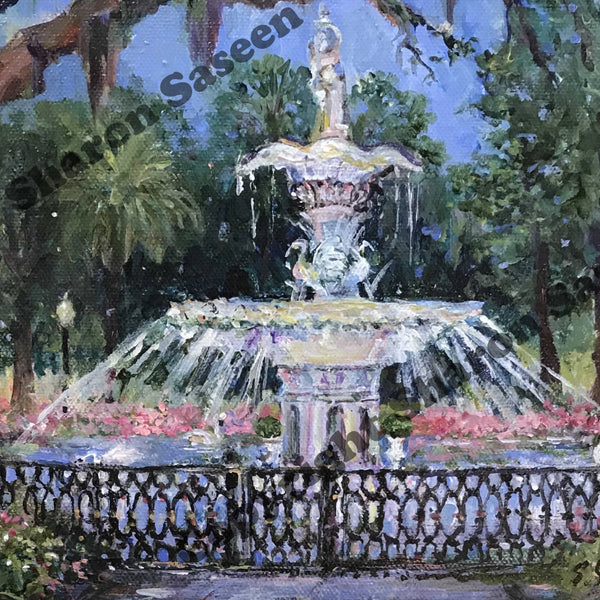 Forsyth Park Fountain, Savannah, Georgia, c 2019