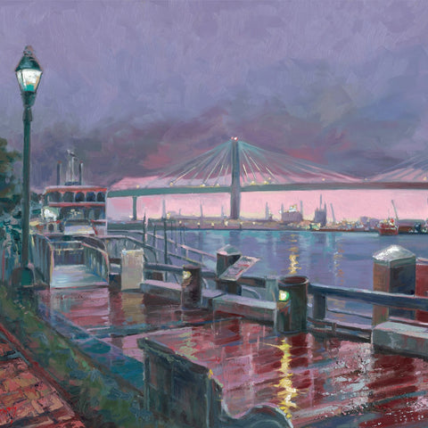 River Street Purple Rain Painting