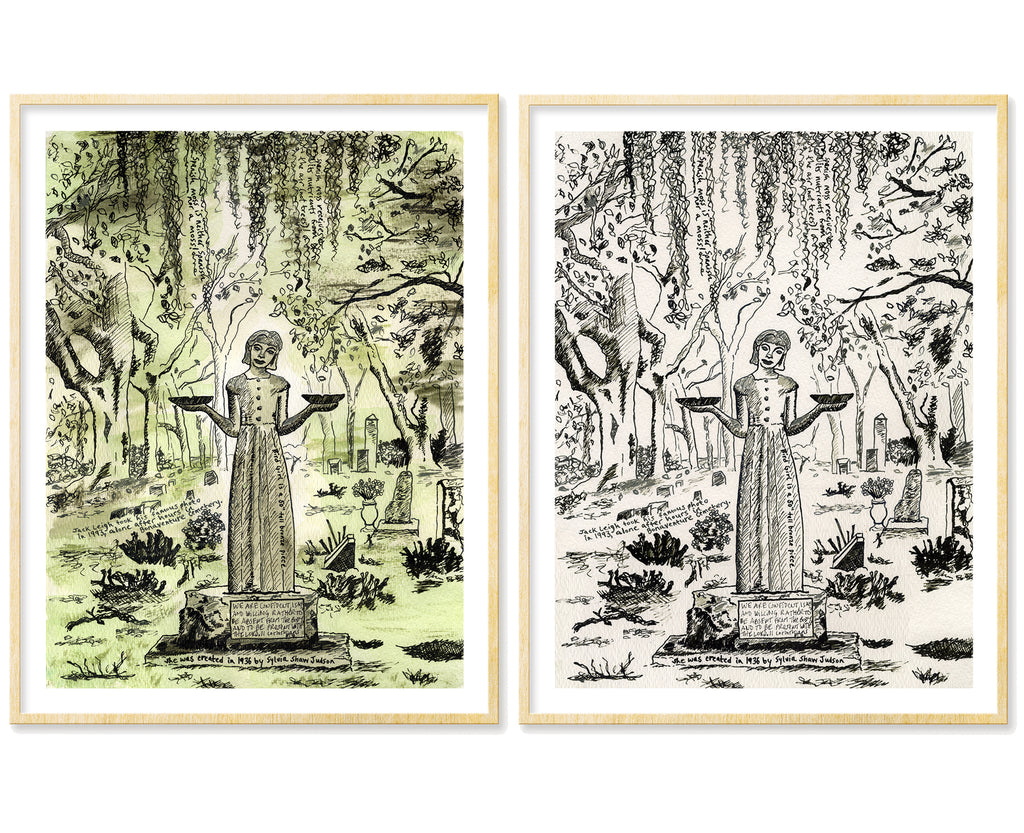 Bird Girl of Bonaventure Giclee Art Print Gallery 209 Savannah