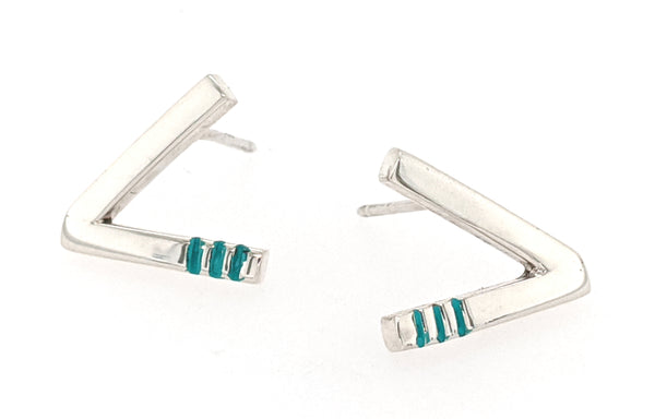 silver earrings at Gallery 209
