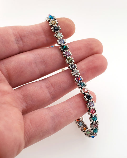 hand woven crystal bracelet