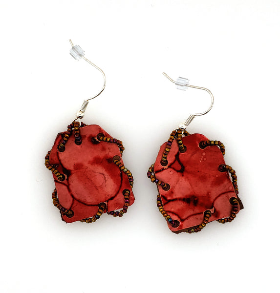 marbled aluminum earrings