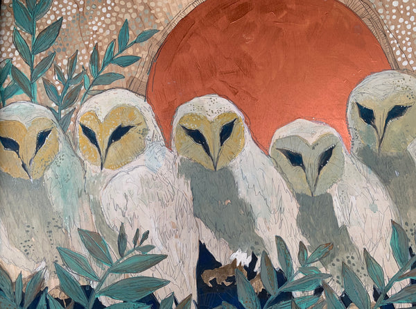 Barn Owl Marsh Night by Rebecca Sipper Gallery 209