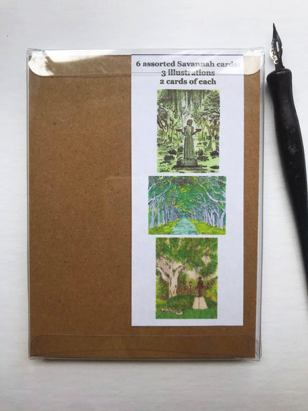 Boxed Set of 6 Blank Savannah, GA Cards