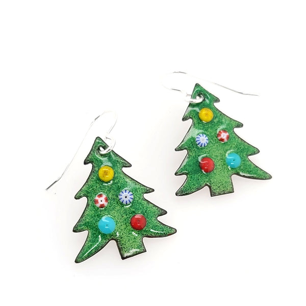 christmas tree earrings