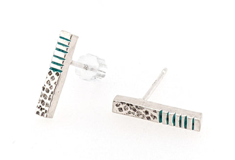 modern line and dot earrings